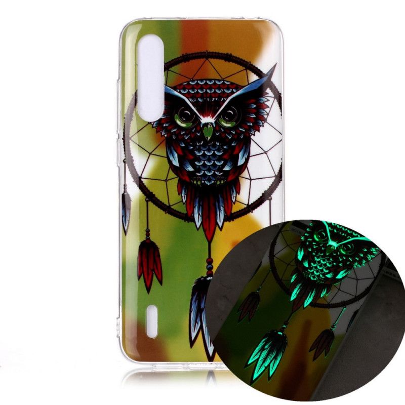 Cover for Xiaomi Mi A3 Drømmefanger Med Fluorescerende Ugle