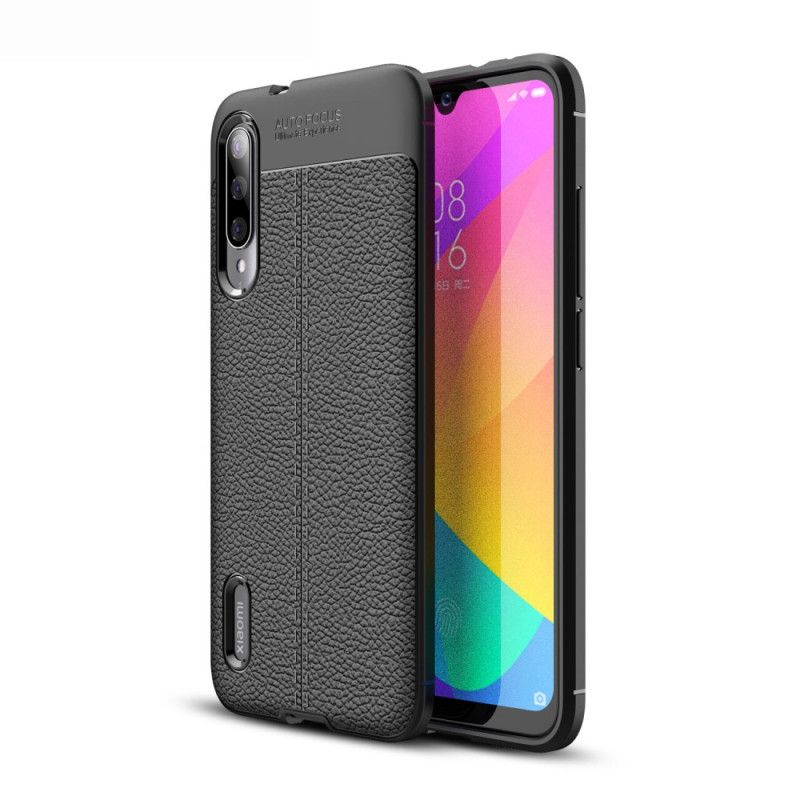 Cover for Xiaomi Mi A3 Sort Lychee-Effekt