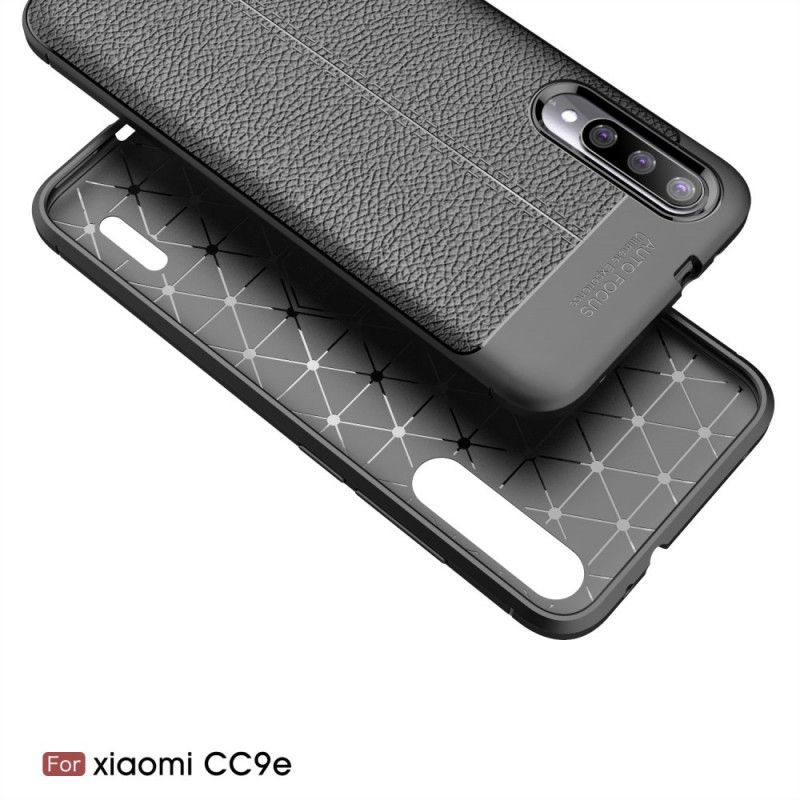 Cover for Xiaomi Mi A3 Sort Lychee-Effekt