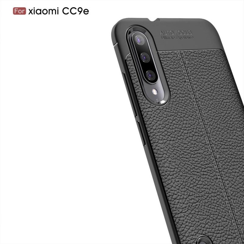 Cover for Xiaomi Mi A3 Sort Lychee-Effekt