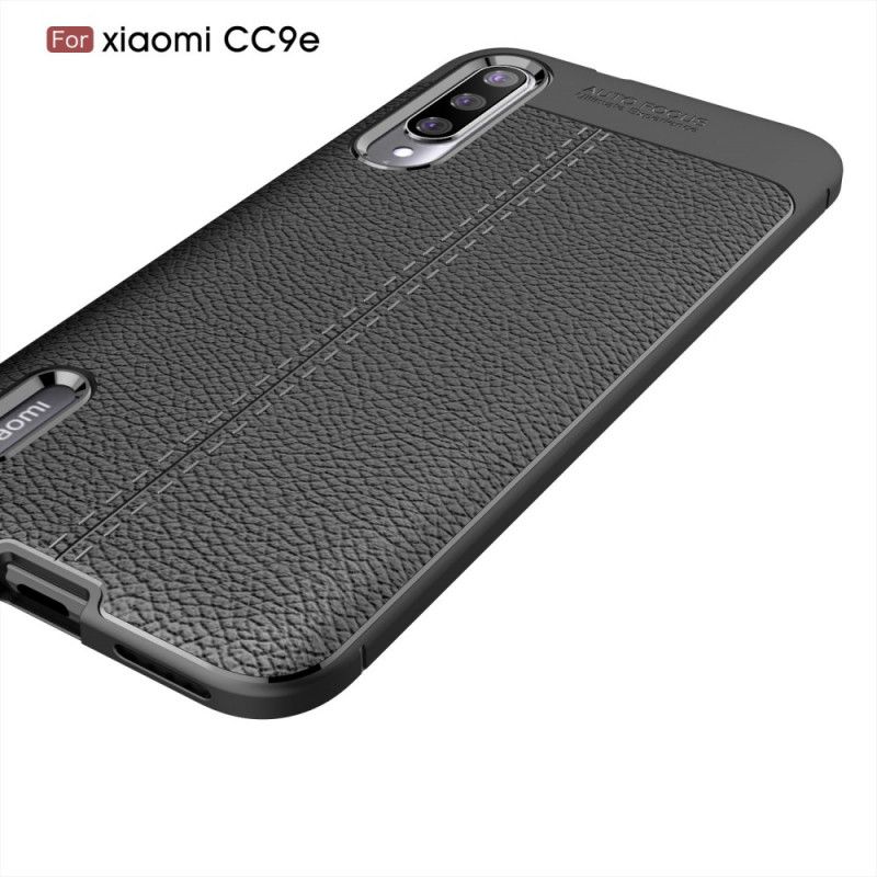 Cover for Xiaomi Mi A3 Sort Lychee-Effekt