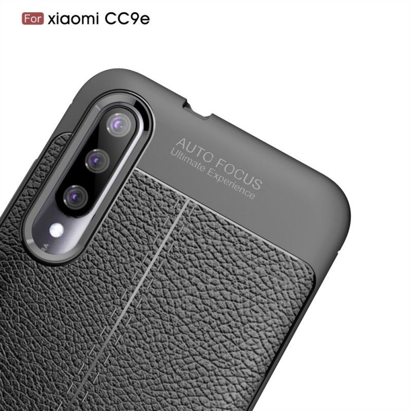 Cover for Xiaomi Mi A3 Sort Lychee-Effekt