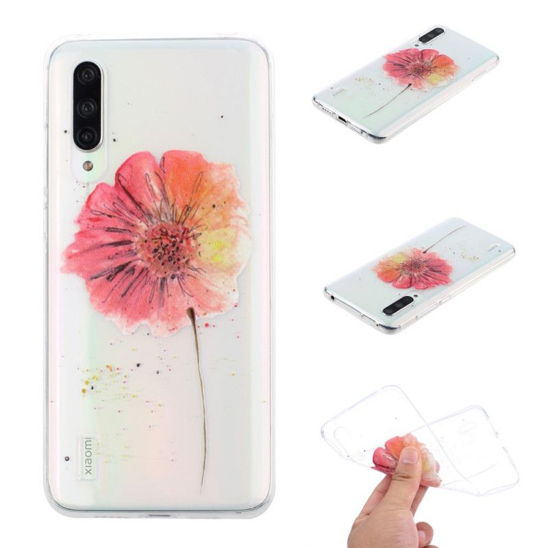 Cover Xiaomi Mi A3 Gennemsigtig Akvarelvalmue