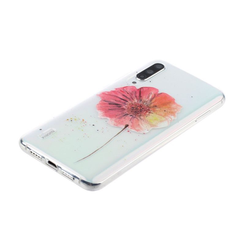 Cover Xiaomi Mi A3 Gennemsigtig Akvarelvalmue