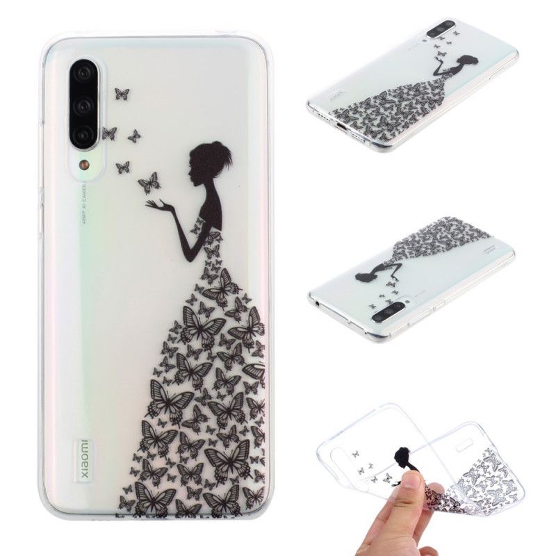 Cover Xiaomi Mi A3 Gennemsigtig Sommerfuglekjole