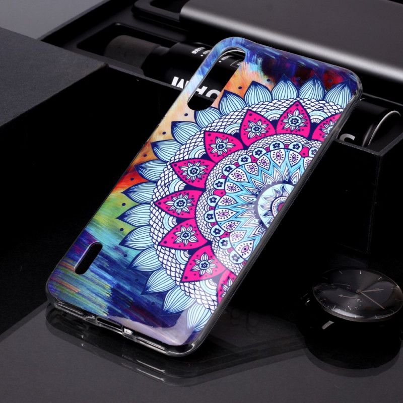 Cover Xiaomi Mi A3 Mobilcover Fluorescerende Mandala