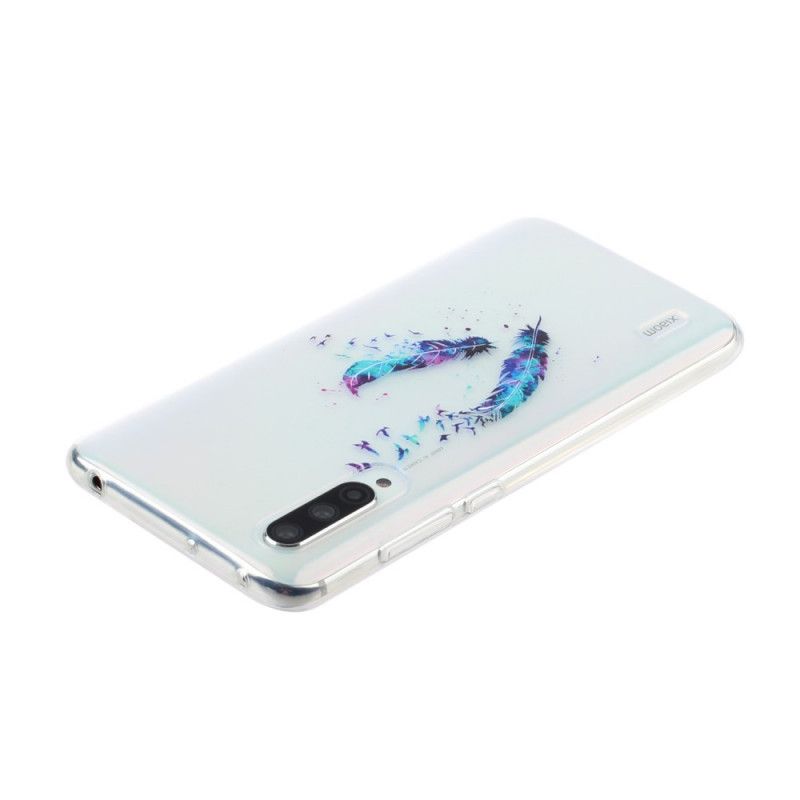 Cover Xiaomi Mi A3 Mobilcover Gennemsigtige Fjer