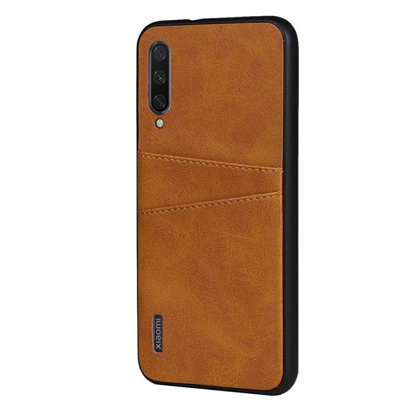 Cover Xiaomi Mi A3 Sort Dobbelt Kortholder I Lædertekstur