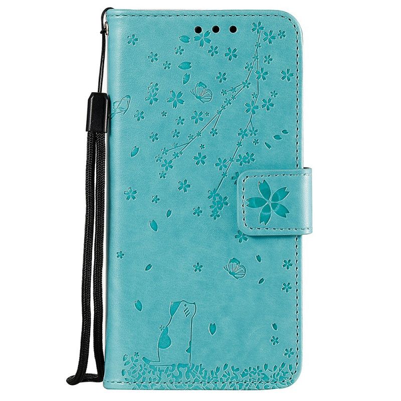 Flip Cover Læder for Xiaomi Mi A3 Grå G-Streng