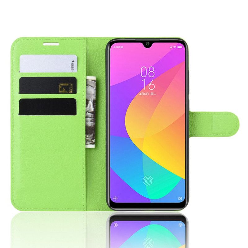 Flip Cover Læder for Xiaomi Mi A3 Sort Premium Lychee Læder Effekt