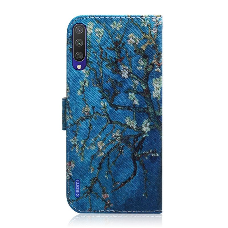 Flip Cover Læder Xiaomi Mi A3 Blomstrende Grene Beskyttelse