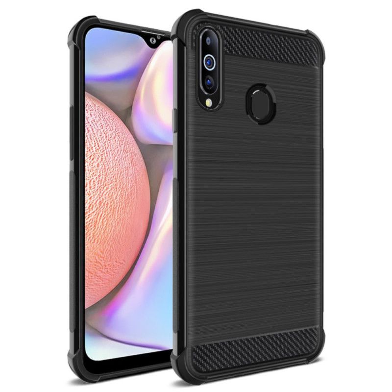 Cover Samsung Galaxy A20s Mobilcover Imak Vega-Serie Børstet Kulfiber