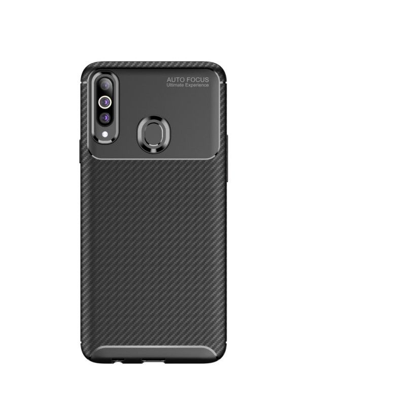 Cover Samsung Galaxy A20s Sort Fleksibel Kulfibertekstur