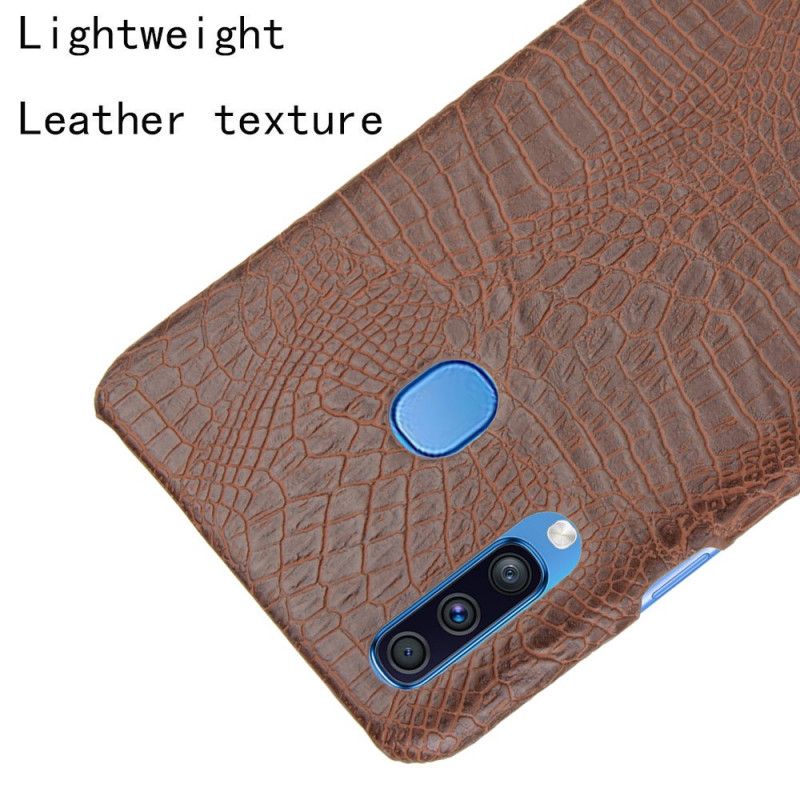 Cover Samsung Galaxy A20s Sort Krokodillehudeffekt Beskyttelse