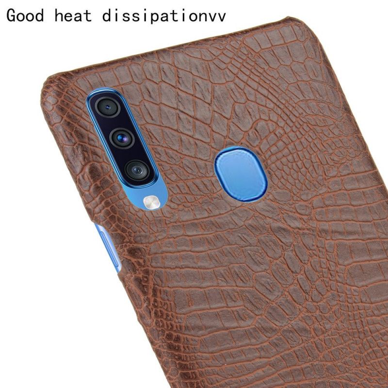 Cover Samsung Galaxy A20s Sort Krokodillehudeffekt Beskyttelse