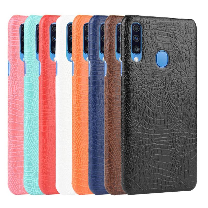 Cover Samsung Galaxy A20s Sort Krokodillehudeffekt Beskyttelse