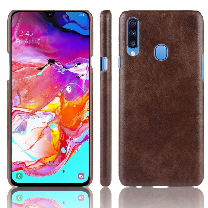 Cover Samsung Galaxy A20s Sort Lychee-Lædereffekt