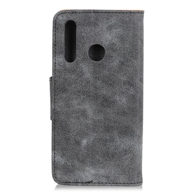 Flip Cover Læder for Samsung Galaxy A20s Grå Vintage Split Læder