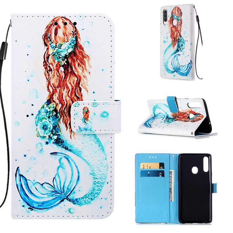 Flip Cover Læder for Samsung Galaxy A20s Havfrue Ærbødighed