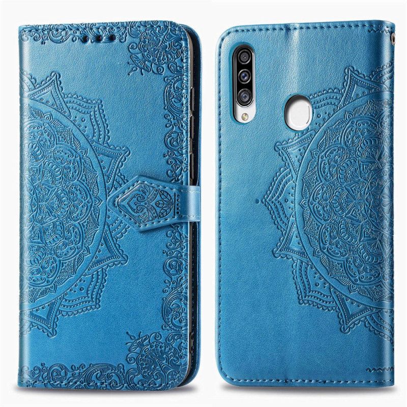 Flip Cover Læder for Samsung Galaxy A20s Sort Middelaldermandala