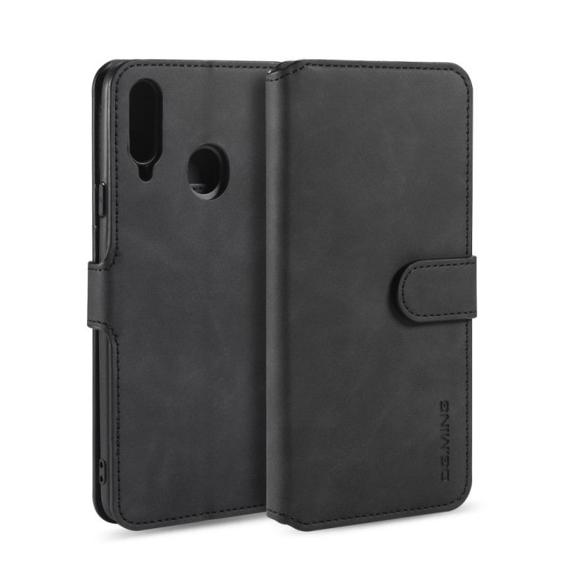 Flip Cover Læder for Samsung Galaxy A20s Sort Retro Dg.Ming