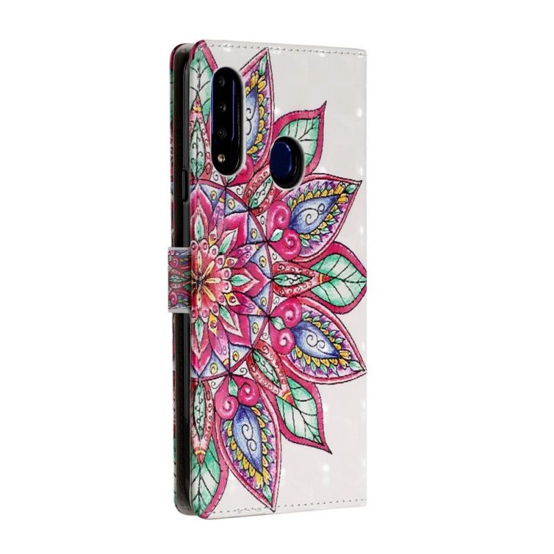 Flip Cover Læder Samsung Galaxy A20s Trukket Mandala Beskyttelse