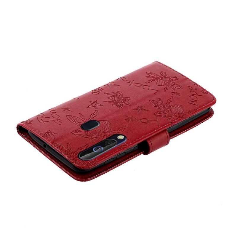 Flip Cover Samsung Galaxy A20s Rød Bi-Charme