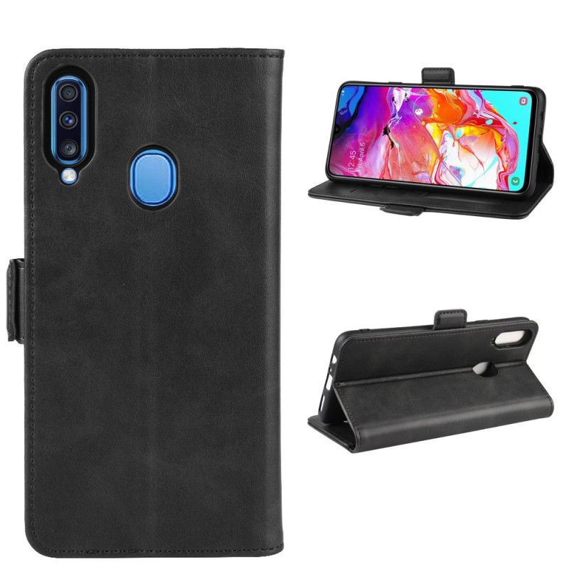 Flip Cover Samsung Galaxy A20s Sort Dobbelt Flap