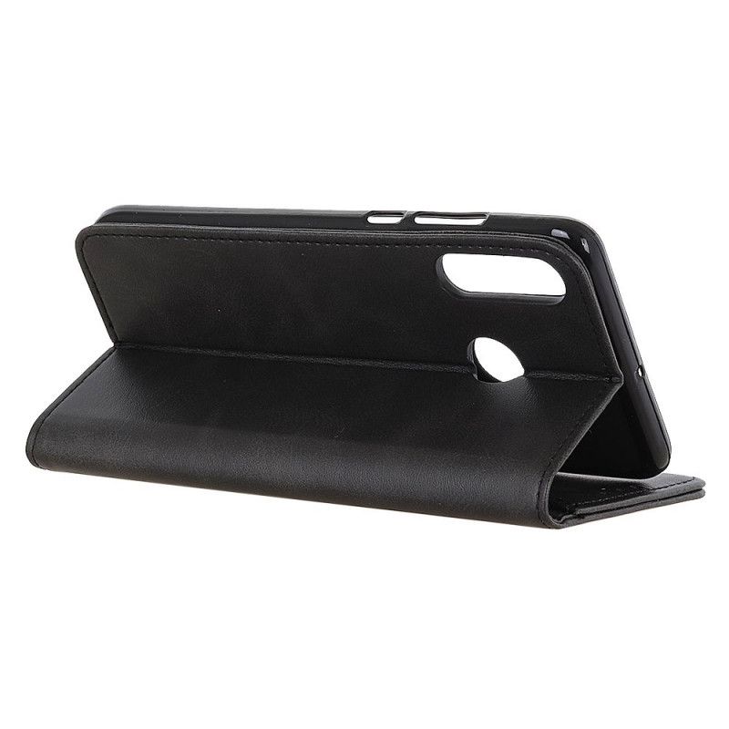 Læder Cover Samsung Galaxy A20s Sort Delt Læder Original