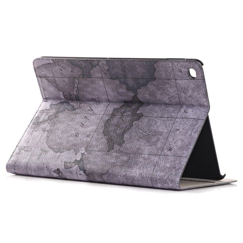 Flip Cover iPad Air / Air 2 Brun Verdenskort