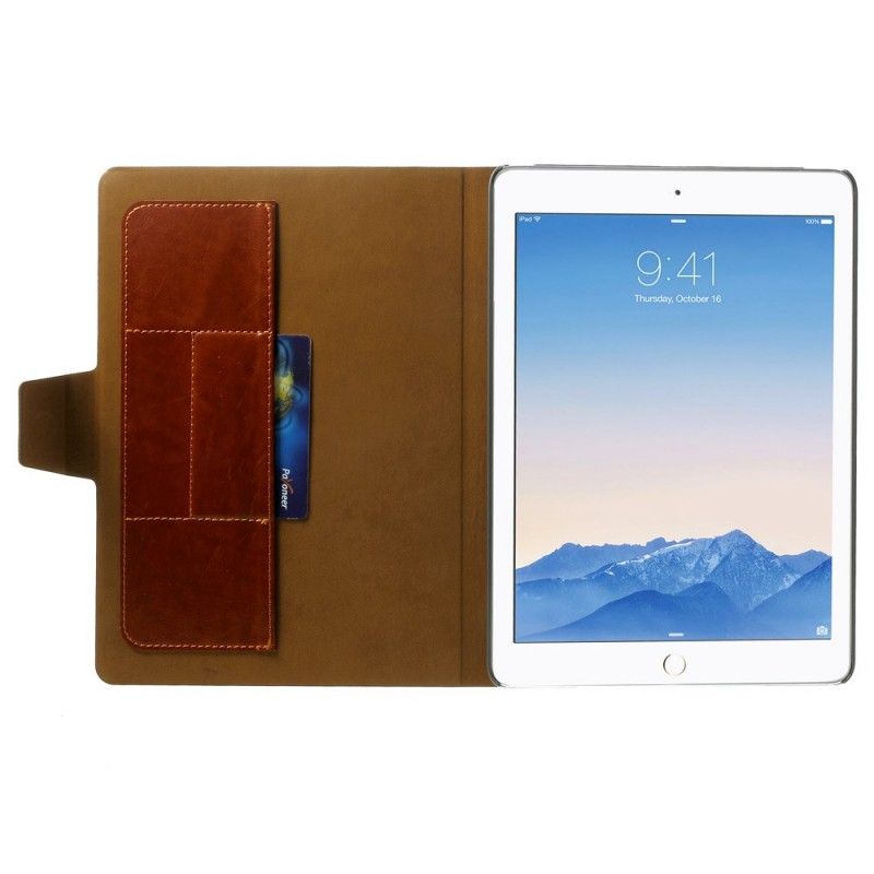 Flip Cover iPad Air / Air 2 Lilla Mobilcover Imiteret Læder