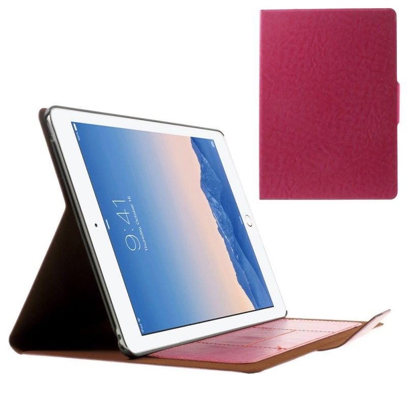 Flip Cover iPad Air / Air 2 Lilla Mobilcover Imiteret Læder