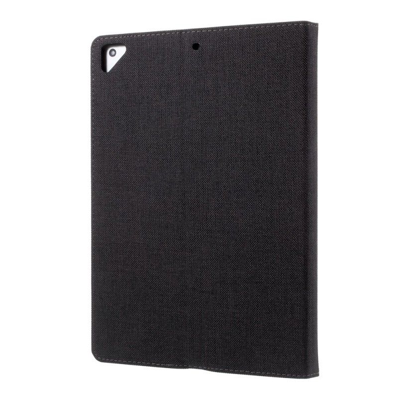 Flip Cover iPad Air / Air 2 Sort Muturalt Stof Og Imiteret Læder