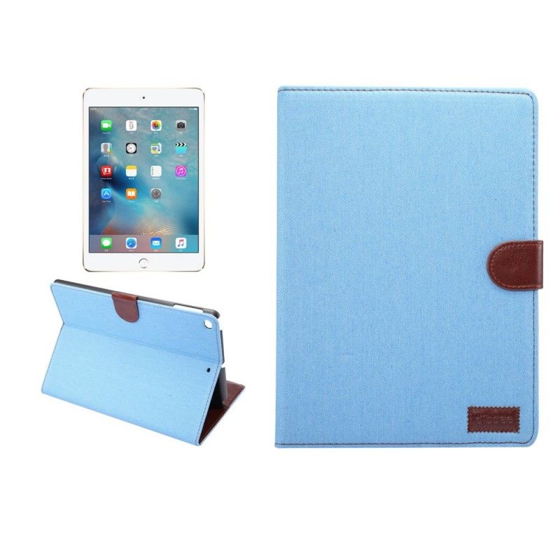 Flip Cover Læder for iPad Air / Air 2 Mørkeblå Tofarvet Jeans