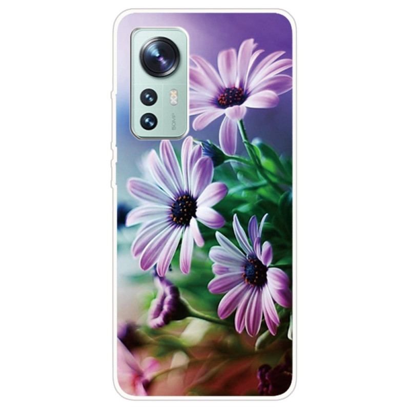 Cover Xiaomi 12 Pro Blomster Silikone