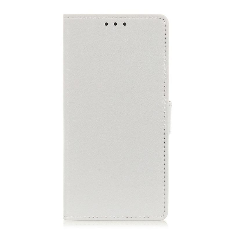 Flip Cover Xiaomi 12 Pro Enkel Skinnende Lædereffekt