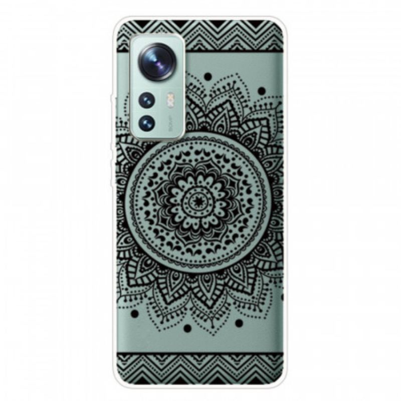 Mobilcover Xiaomi 12 Pro Silikone Mandala Sort