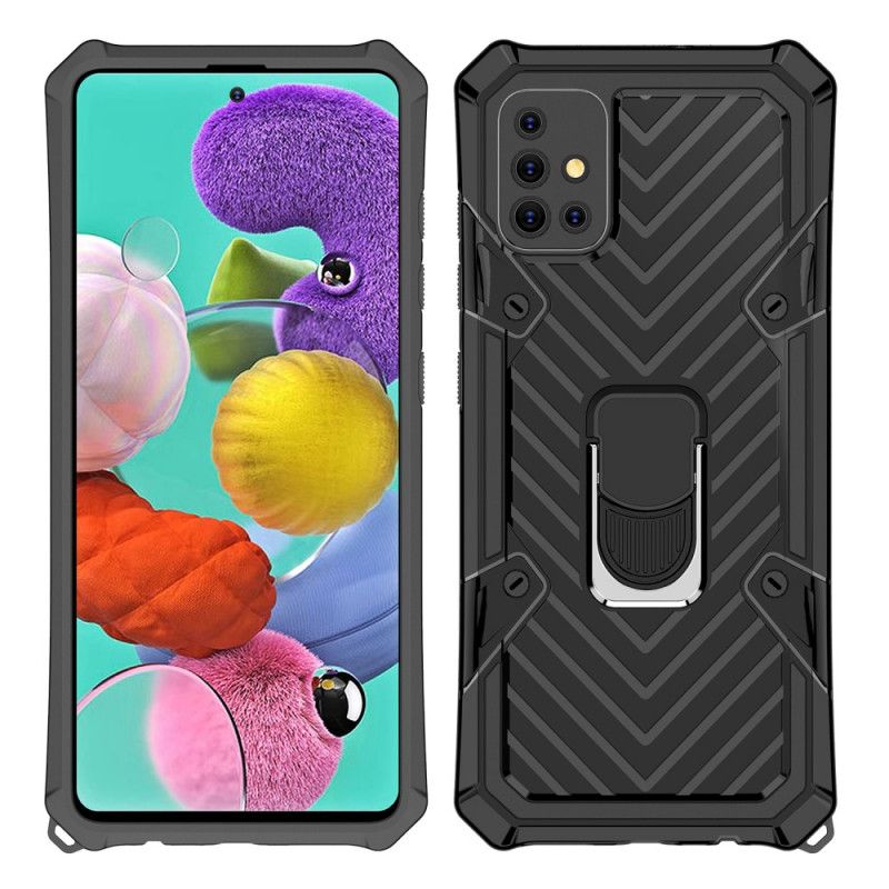 Cover for Samsung Galaxy A51 Sort Aftagelig Ringholder