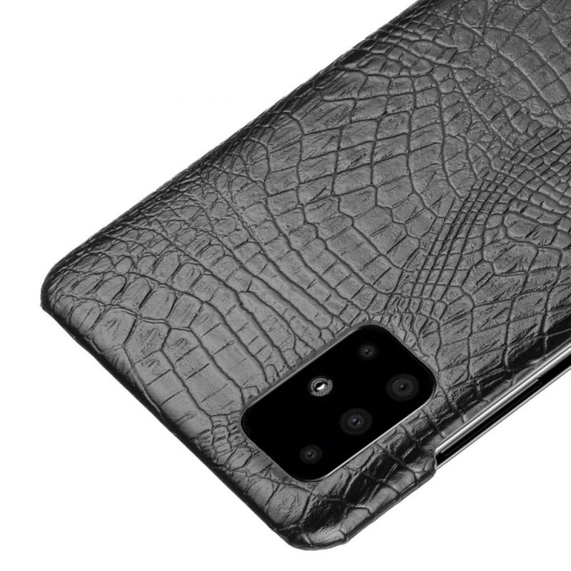 Cover for Samsung Galaxy A51 Sort Krokodillehudeffekt