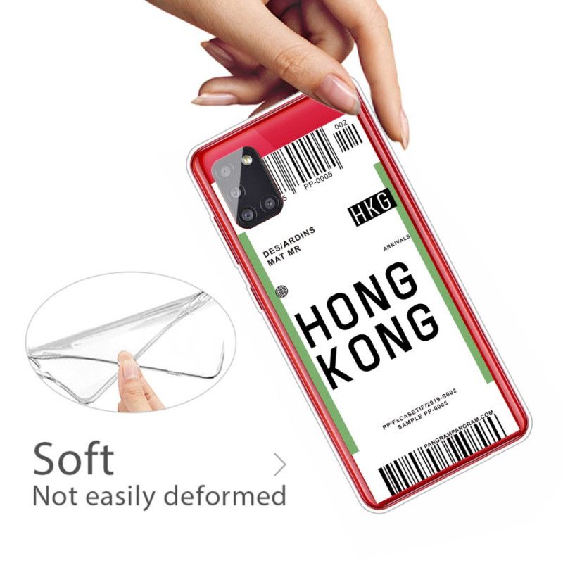 Cover Samsung Galaxy A51 Boardingkort Til Hong Kong Beskyttelse