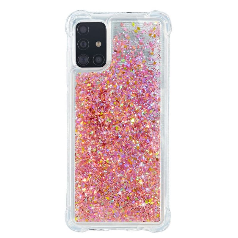 Cover Samsung Galaxy A51 Magenta Mobilcover Lystglitter