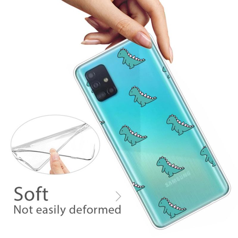 Cover Samsung Galaxy A51 Mobilcover Dinosaurer