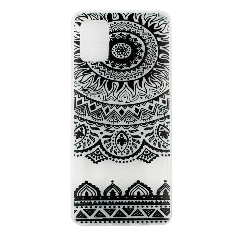 Cover Samsung Galaxy A51 Mobilcover Gennemsigtige Blomstermandala