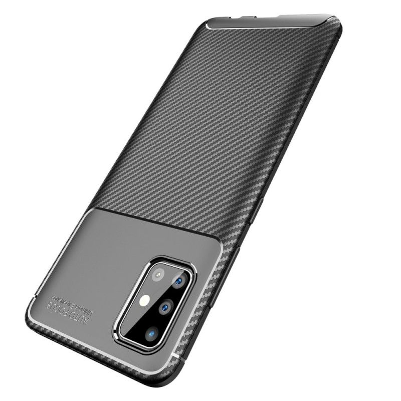 Cover Samsung Galaxy A51 Sort flexible Carbon Fiber Texture Beskyttelse