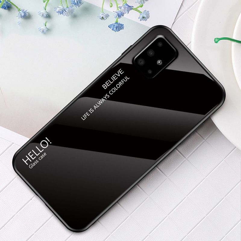 Cover Samsung Galaxy A51 Sort Hej Hærdet Glas