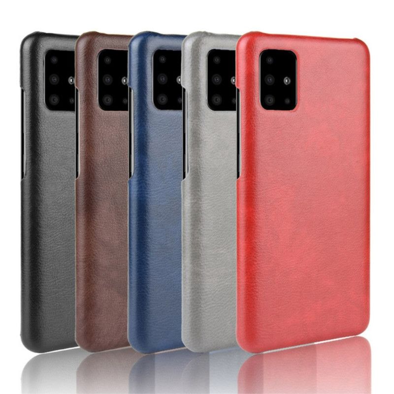 Cover Samsung Galaxy A51 Sort Lychee-Lædereffekt