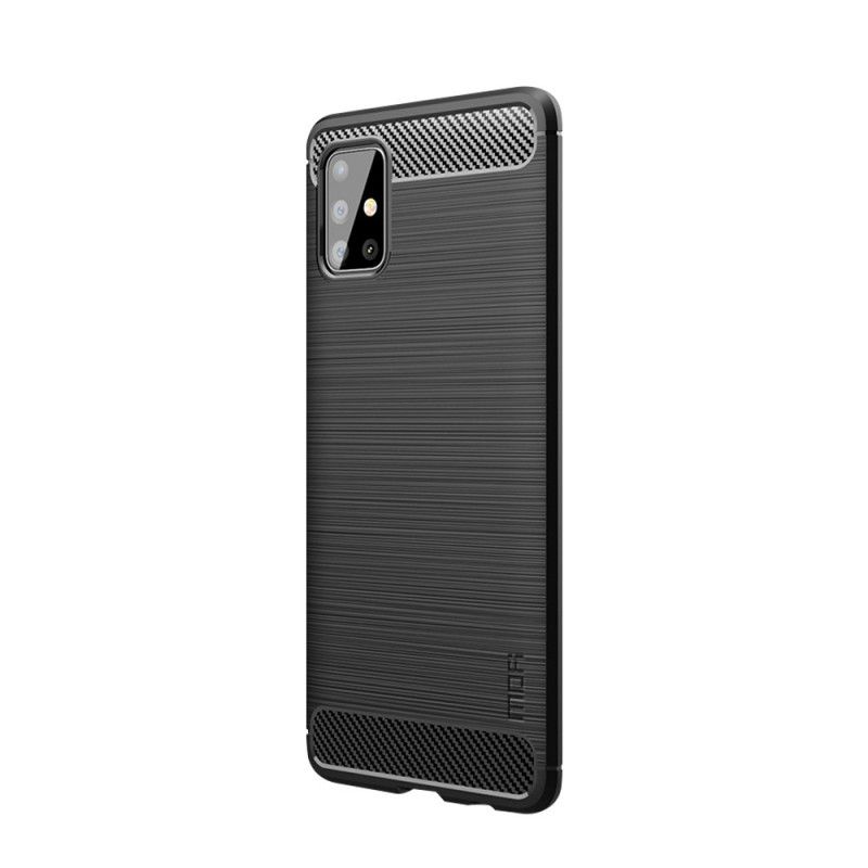 Cover Samsung Galaxy A51 Sort Mofi Børstet Kulfiber