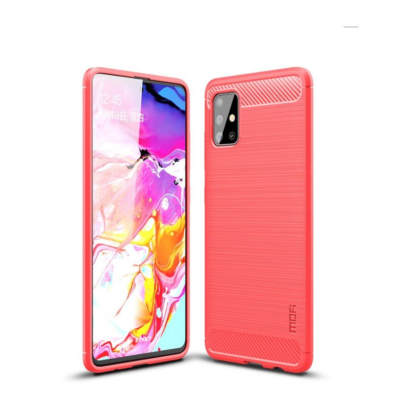 Cover Samsung Galaxy A51 Sort Mofi Børstet Kulfiber