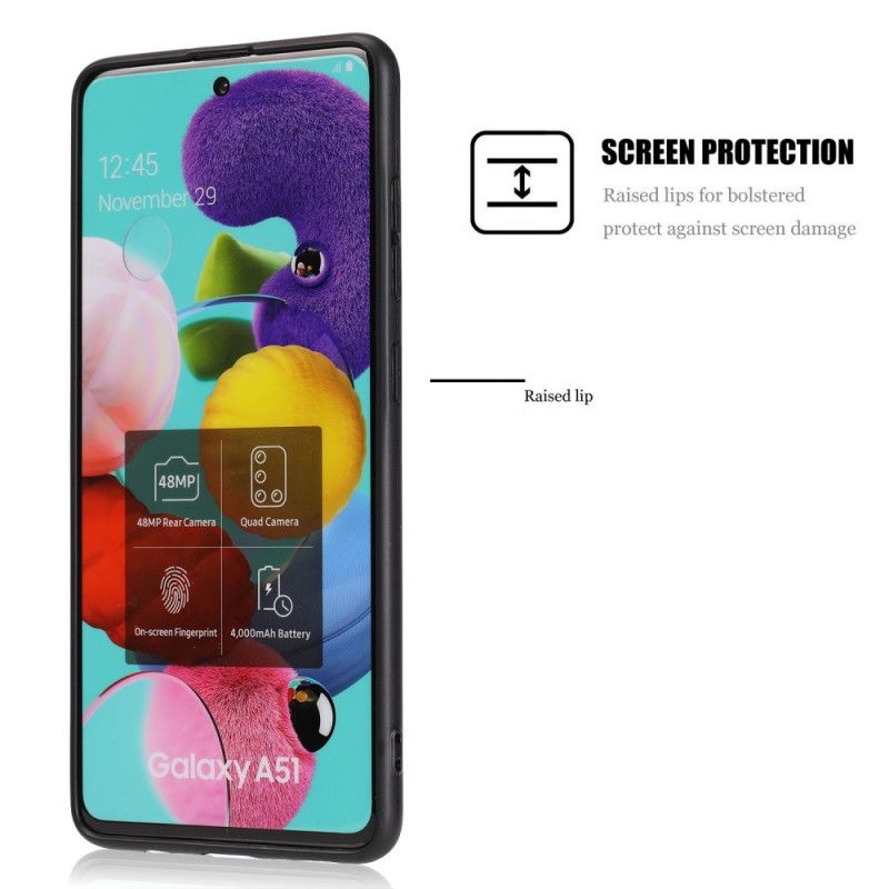 Cover Samsung Galaxy A51 Sort Raffineret Look I Lædereffekt