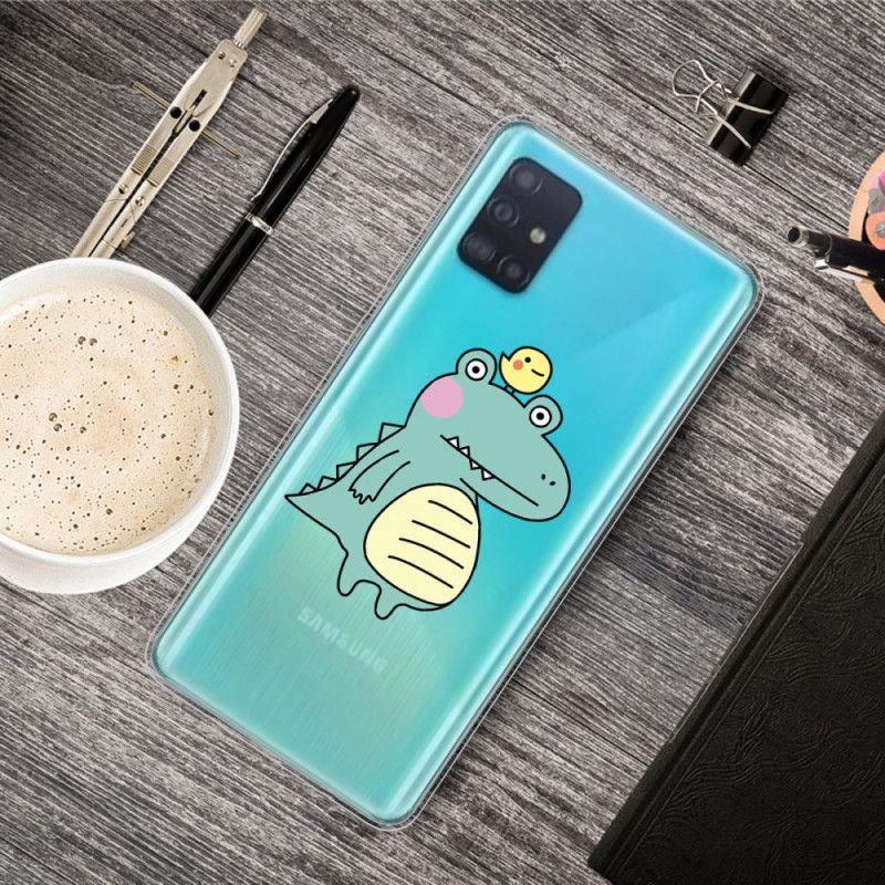 Cover Samsung Galaxy A51 Tegneserie Dinosaur Original